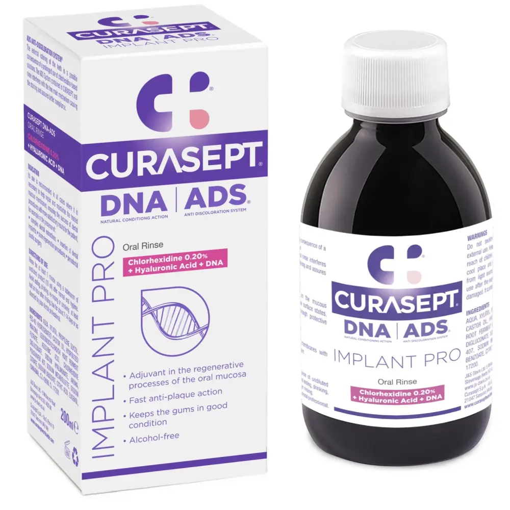 Curasept Ads Implant Pro burnos skalavimo skystis