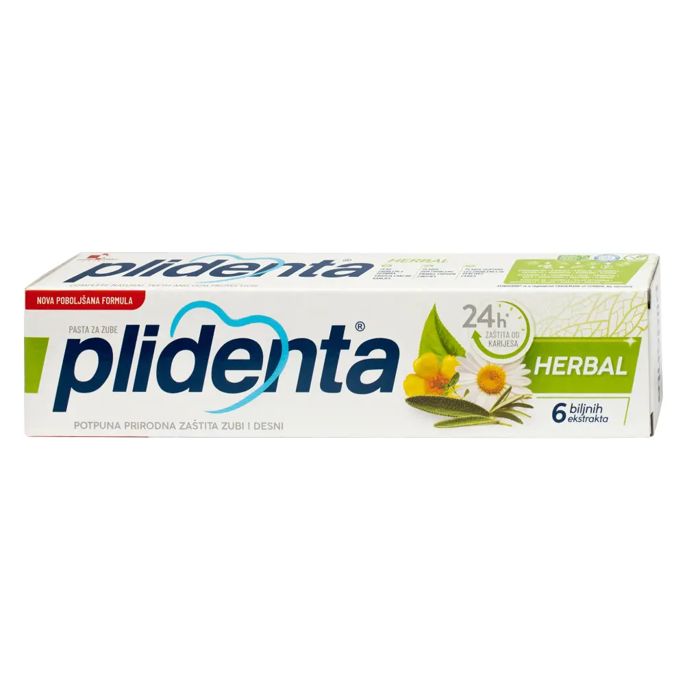 PLIDENTA HERBAL dantu pasta su zolelemis PLIDENTA HERBAL dantų pasta su žolelėmis